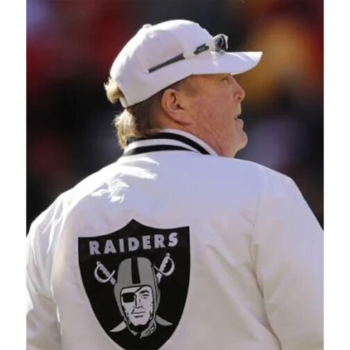 Mark Davis Las Vegas Raiders White Jacket - Image 9