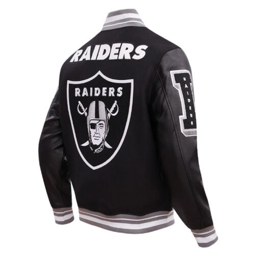 Las Vegas Raiders Mashup Classic Rib Varsity Jacket - Image 4
