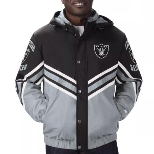 Las Vegas Raiders Black/Silver Maximum Hooded Jacket