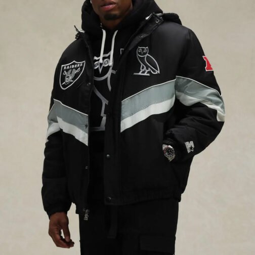 Las Vegas Raiders OVO Sideline Puffer Jacket - Image 2