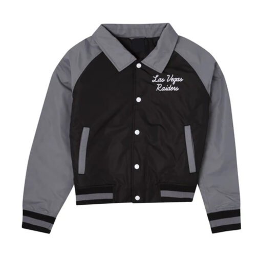 Las Vegas Raiders Black and Gray Throwback Jacket