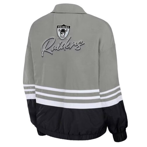 Las Vegas Raiders Throwback Windbreaker Jacket - Image 2