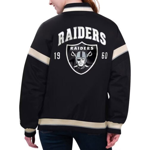 Las Vegas Raiders Tournament Black Varsity Jacket - Image 2