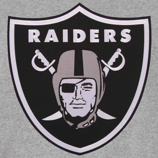 Las Vegas Raiders Varsity Black and Gray Wool Jacket - Image 3