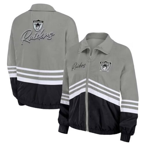Las Vegas Raiders Throwback Windbreaker Jacket - Image 3