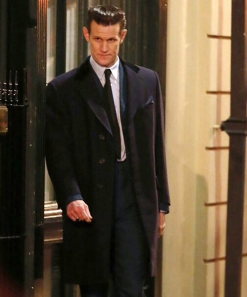 Matt Smith Last Night In Soho Blue Wool Coat