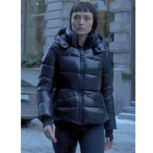 The Recruit Laura Haddock Puffer Jacket - Image 7