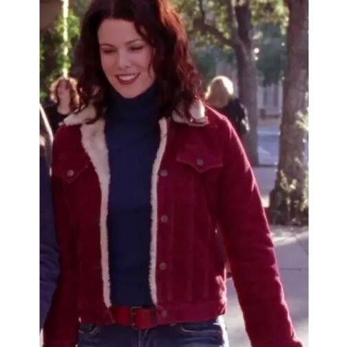 Lauren Graham Gilmore Girls Red Corduroy Jacket - Image 6