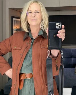 Jamie Lee Curtis Halloween Ends Brown Jacket
