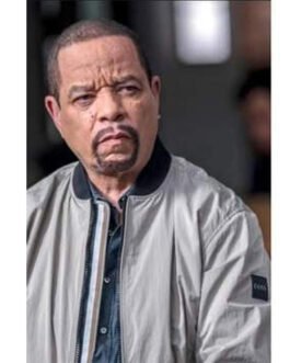 Ice-T Law & Order Special Victims Unit Bomber Gray Jacket