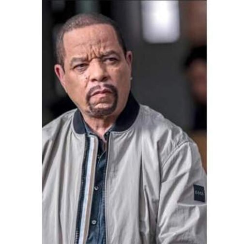 Ice-T Law & Order Special Victims Unit Bomber Gray Jacket - Image 2