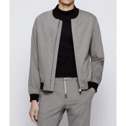 Ice-T Law & Order Special Victims Unit Bomber Gray Jacket - Image 3