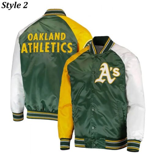 Oakland Athletics Lead Off Varsity Satin Jacket - Image 6