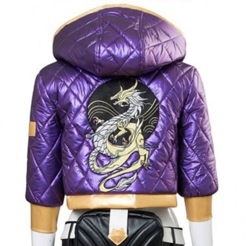 League of Legends Akali Purple Cropped Jacket - Image 3