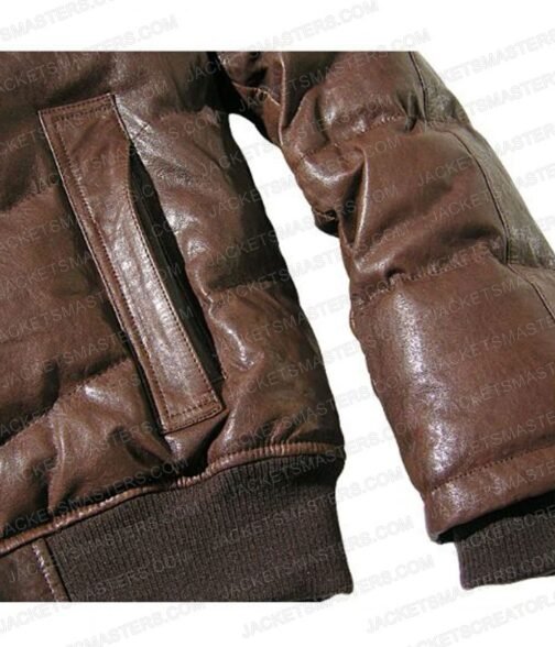 I Saw The Devil Lee Byung‑Hun Puffer Brown Leather Jacket - Image 6
