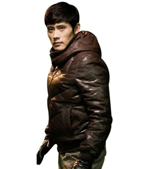 I Saw The Devil Lee Byung‑Hun Puffer Brown Leather Jacket - Image 13