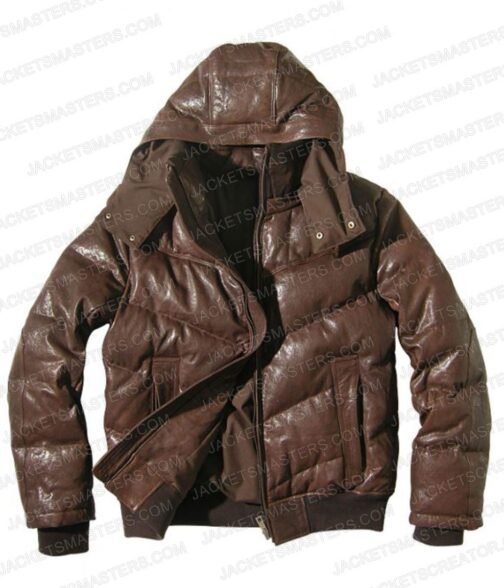 I Saw The Devil Lee Byung‑Hun Puffer Brown Leather Jacket - Image 4