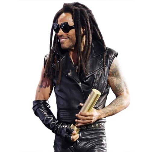 Lenny Kravitz 2024 People’s Choice Awards Leather Vest - Image 4