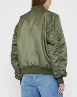 Women’s Leon Army Green Bomber Jacket