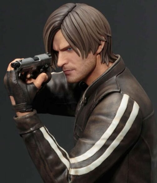 Leon Kennedy Resident Evil Vendetta Leather Jacket - Image 8