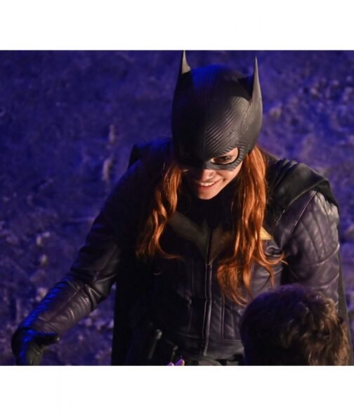 Batgirl Leslie Grace Blue Leather Jacket - Image 7