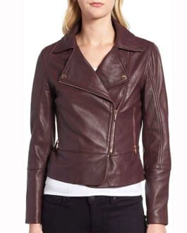 Superman & Lois Stacey Farber Maroon Leather Jacket