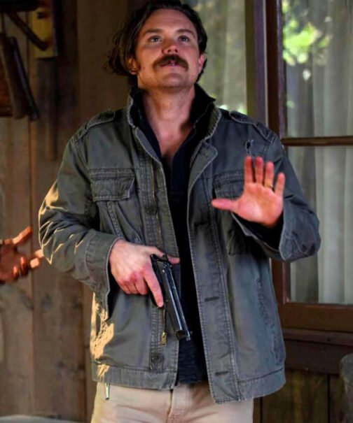 Clayne Crawford Lethal Weapon Green/Grey Jacket - Image 4