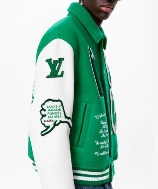 Louis Vuitton Varsity Green and White Jacket - Image 5