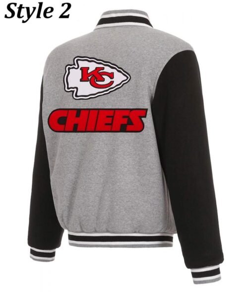Kansas City Chiefs Two Tone Wool/Leather Letterman Jacket - Image 3