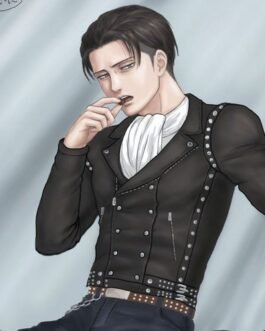 Levi Ackerman Attack on Titan Black Leather Biker Jacket