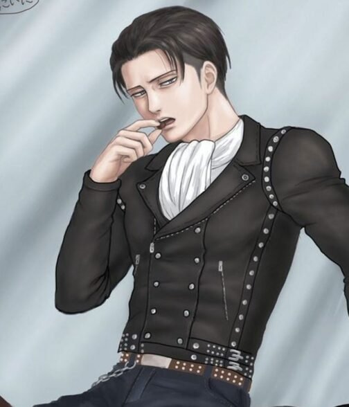 Levi Ackerman Attack on Titan Black Leather Biker Jacket - Image 2
