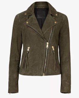 Sofia Pernas Blood & Treasure Green Suede Jacket