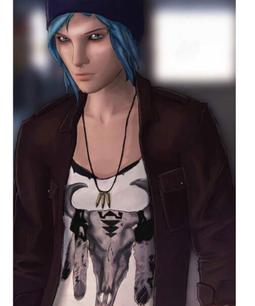 Chloe Price Cropped Brown Leather Jacket - Image 5