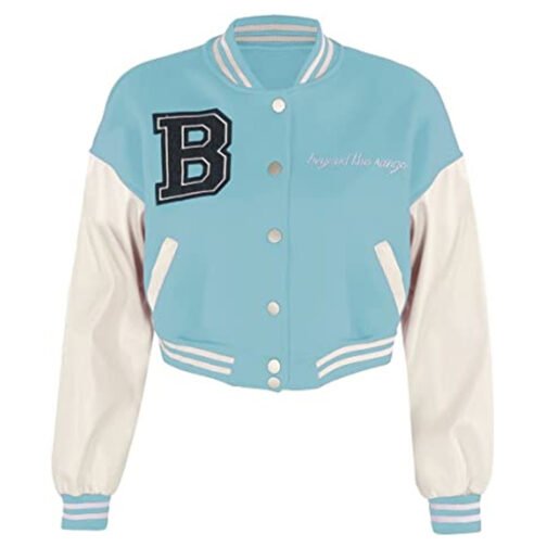 Beyond The Range Cropped Varsity Jacket - Image 8