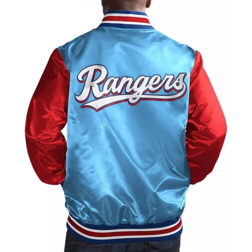 Light Blue/Red Texas Rangers Top Slugger Jacket - Image 2