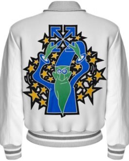 Lil Durk Magician Light Grey and White Varsity Jacket