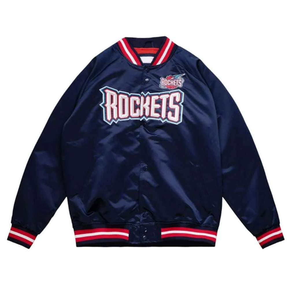 Houston Rockets Navy Lightweight Satin Jacket