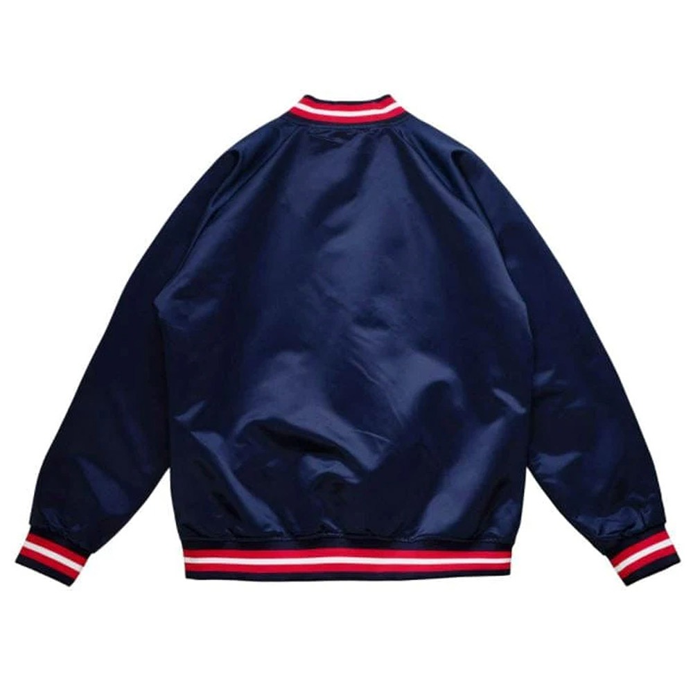 Houston Rockets Navy Lightweight Satin Jacket - Image 2
