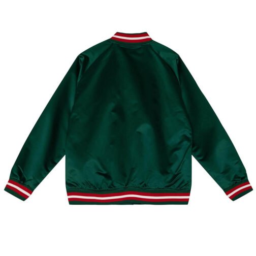 Lightweight Minnesota Wild Green Satin Jacket - Image 4