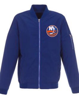 Royal NY Islanders Nylon Bomber Lightweight Jacket