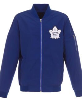 Lightweight Toronto Maple Leafs Nylon Royal Bomber Jacket