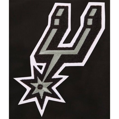 San Antonio Spurs Black/Grey Lightweight Bomber Jacket - Image 3