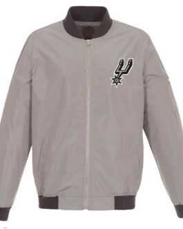 San Antonio Spurs Black/Grey Lightweight Bomber Jacket