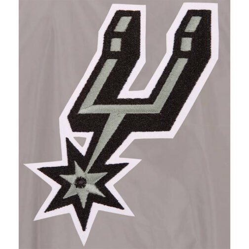 San Antonio Spurs Black/Grey Lightweight Bomber Jacket - Image 4