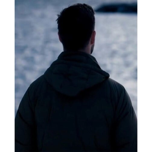 Limitless Chris Hemsworth Puffer Green Hooded Jacket - Image 6