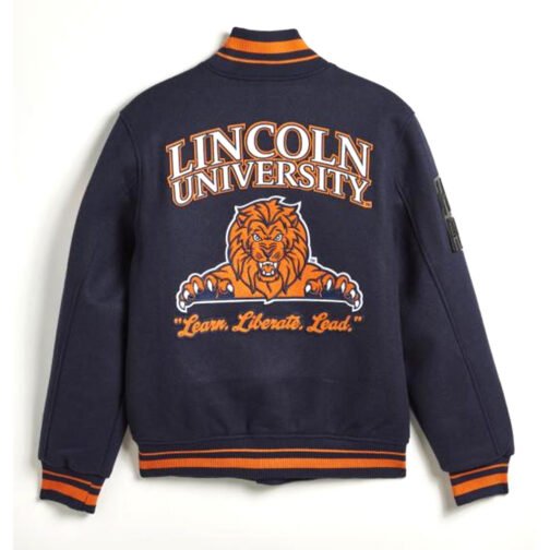 Lincoln University Exclusive Navy Varsity Wool Jacket - Image 2