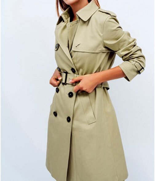 Kelly Macdonald I Came By Beige Coat