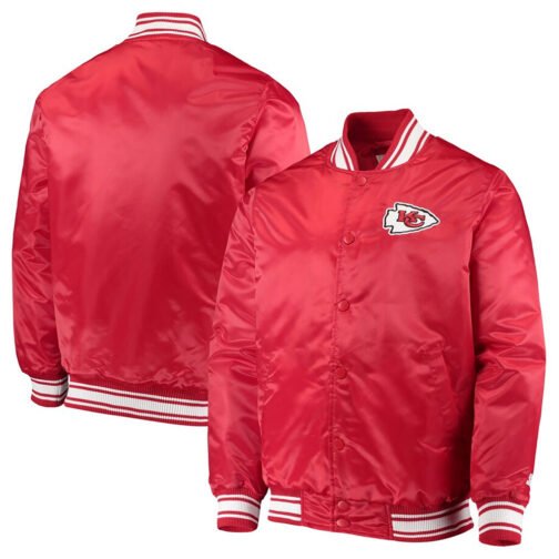 Starter Kansas City Chiefs Locker Room Red/Black Full-Snap Satin Jacket - Image 5