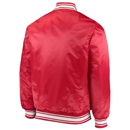 Starter Kansas City Chiefs Locker Room Red/Black Full-Snap Satin Jacket - Image 3