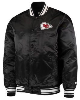 Starter Kansas City Chiefs Locker Room Red/Black Full-Snap Satin Jacket